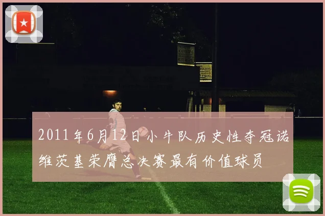 2011年6月12日小牛队历史性夺冠诺维茨基荣膺总决赛最有价值球员